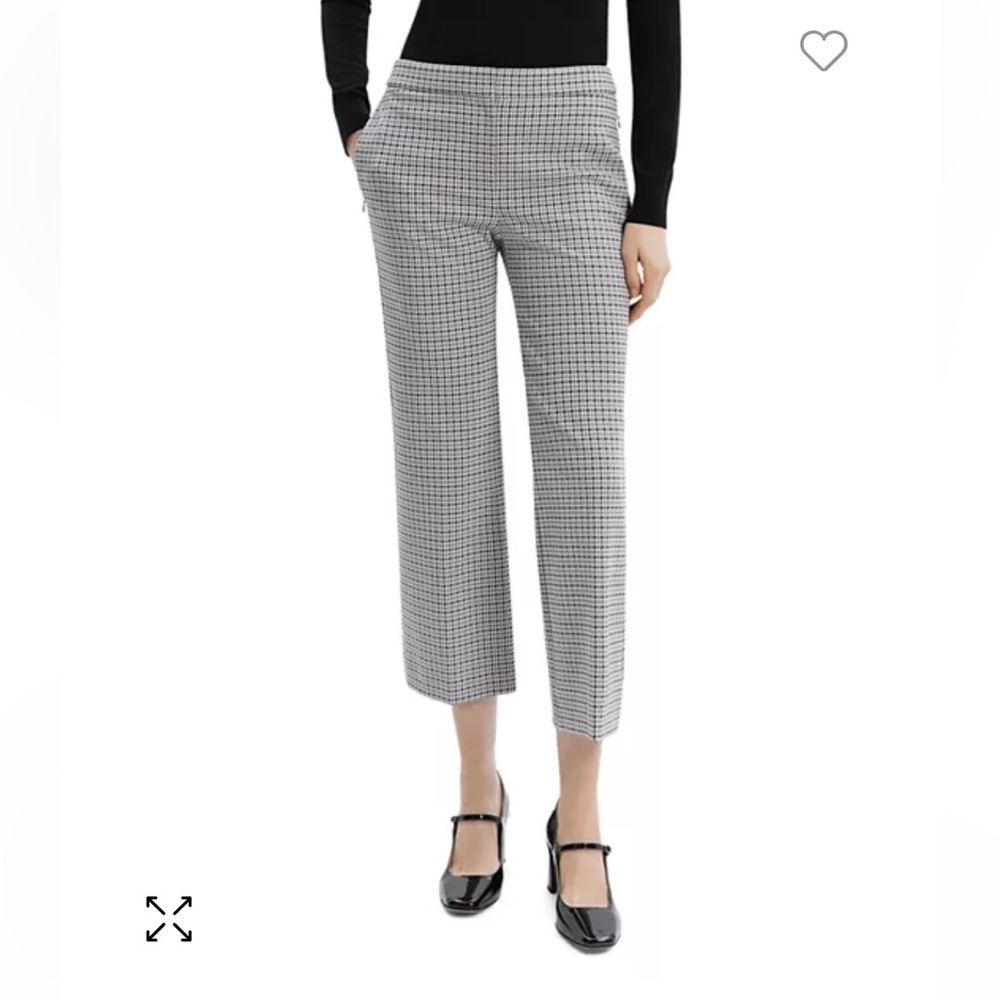 Theory Houndstooth Cropped Pants